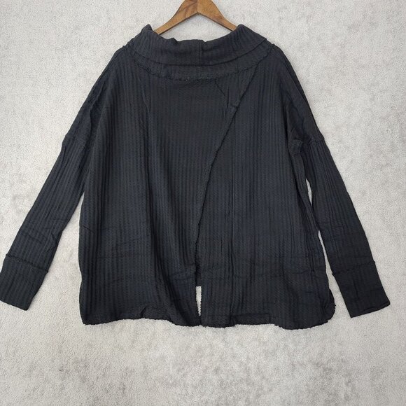 NWT Free People Juicy M Long sleeve Thermal Cowl neck Open Back Ribbed - Picture 4 of 13